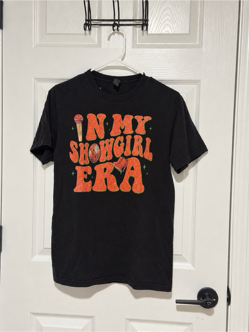 In My Showgirl Era Graphic Tee | Black Retro Swiftie Inspired T-Shirt